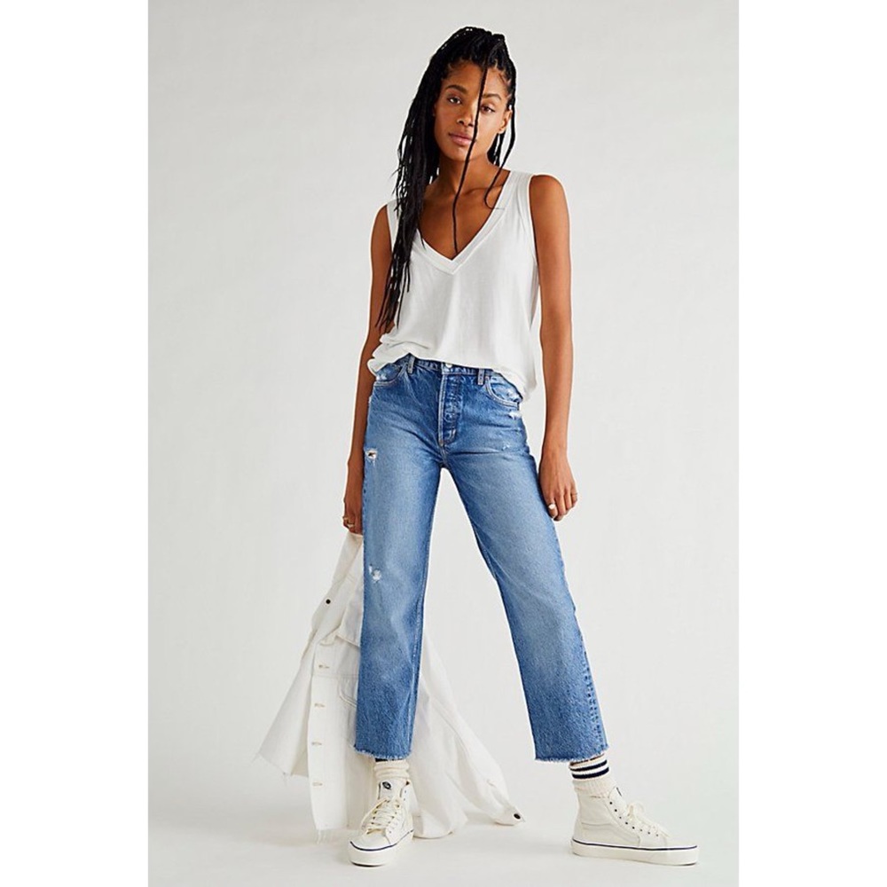 Free People Boyish The Tommy High-Rise Straight Jeans